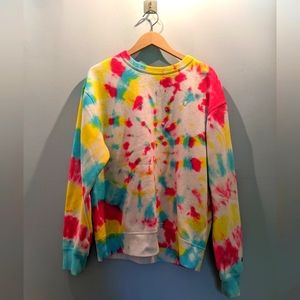 Champion tie-dye large sweatshirt